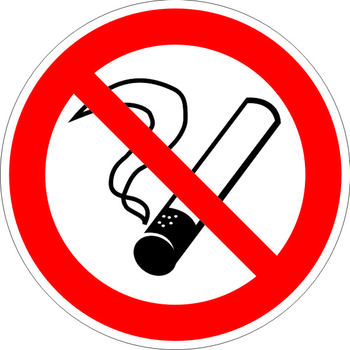 P01 запрещается курить (пластик, 200х200 мм) - Знаки безопасности - Запрещающие знаки - Магазин охраны труда и техники безопасности stroiplakat.ru